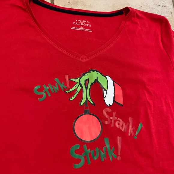 Talbots Grinch "Stink! Stank! Stunk!" Christmas T-Shirt XL - Picture 4 of 6